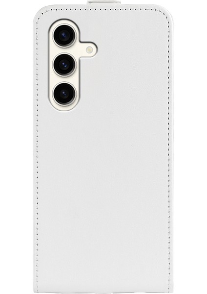 Samsung Galaxy S24+ Pu Deri Dikey Flip Telefon Kapağı (Yurt Dışından)