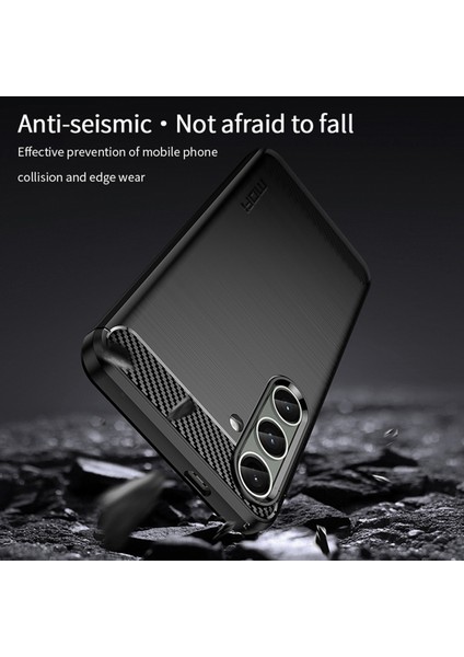 Samsung Galaxy S24+ Slim-Fıt Tpu Kasası Karbon Fiber Doku Telefon Kapağı (Yurt Dışından)