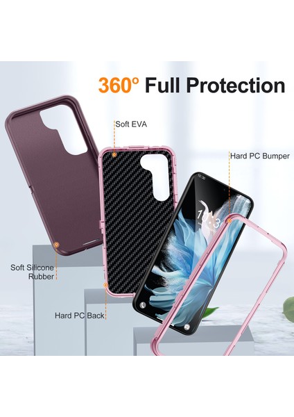 Samsung Galaxy S24+ Üç Katlı Pc+Tpu+Pc Anti-Drop Kapağı (Yurt Dışından)