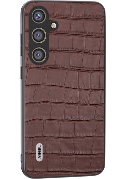 Samsung Galaxy S24+ Inek Deri Telefon Kapağı Timsah Dokusu (Yurt Dışından)