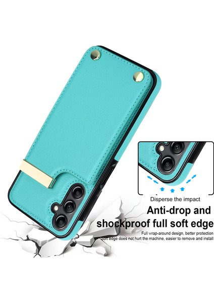 Samsung Galaxy S24+ Metal Dekor Tpu+ Pu Deri Kart Tutucu Anti-Drop Cep Telefon Kılıfı (Yurt Dışından) fırsatları