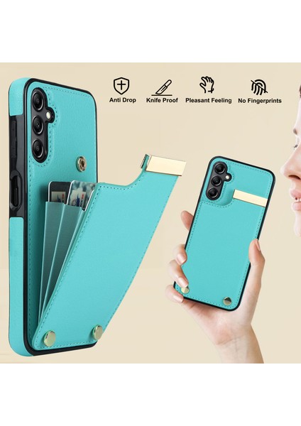 Samsung Galaxy S24+ Metal Dekor Tpu+ Pu Deri Kart Tutucu Anti-Drop Cep Telefon Kılıfı (Yurt Dışından) indirimleri