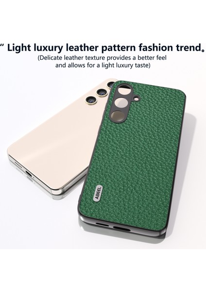 Samsung Galaxy S24+ Cowhide Deri+Pc+Tpu Telefon Kılıfı Litchi Doku Kapağı (Yurt Dışından)