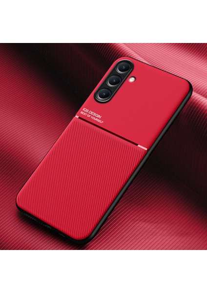 Samsung Galaxy S24+ Pu+Tpu+Pc Manyetik Tutucu Metal Sayfası ile Arka Kapak (Yurt Dışından)