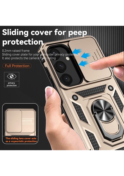 Samsung Galaxy S24+ Zırh Telefon Kılıfı Kamera Koruma Kickstand Cover (Yurt Dışından) indirimleri