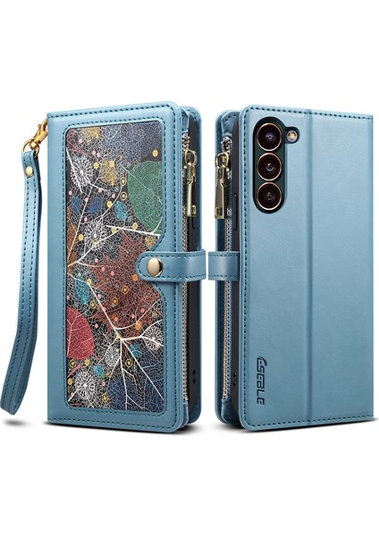 Samsung Galaxy S24+ Rfıd Engelleme Cüzdan Cep Telefonu Deri Kapağı (Yurt Dışından)