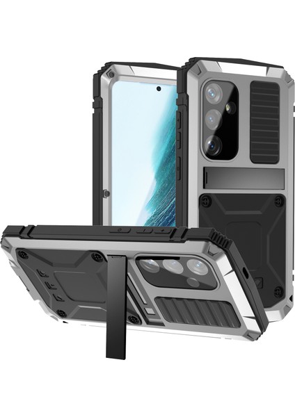 Samsung Galaxy S24+ Kickstand Cover Dahili Temperli Cam Ekran Koruyucu (Yurt Dışından)