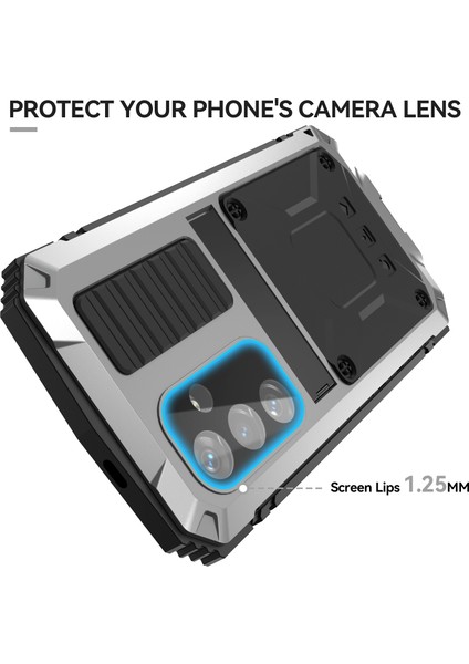 Samsung Galaxy S24+ Kickstand Cover Dahili Temperli Cam Ekran Koruyucu (Yurt Dışından)