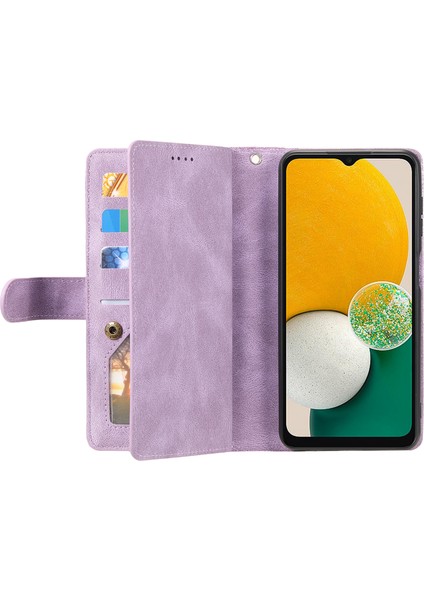 Samsung Galaxy S24+ Fermuarı Cep Deri Kapağı 9 Kart Yuvası (Yurt Dışından)