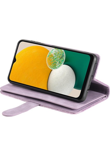 Samsung Galaxy S24+ Fermuarı Cep Deri Kapağı 9 Kart Yuvası (Yurt Dışından)