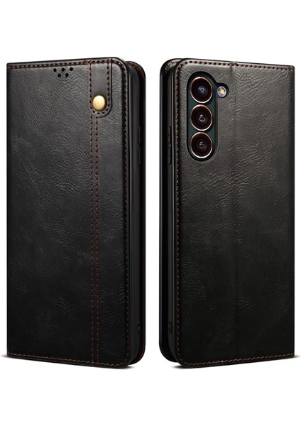Samsung Galaxy S24+ Pu Deri Kapak Standı Telefon Kabuğu Cüzdanı (Yurt Dışından)