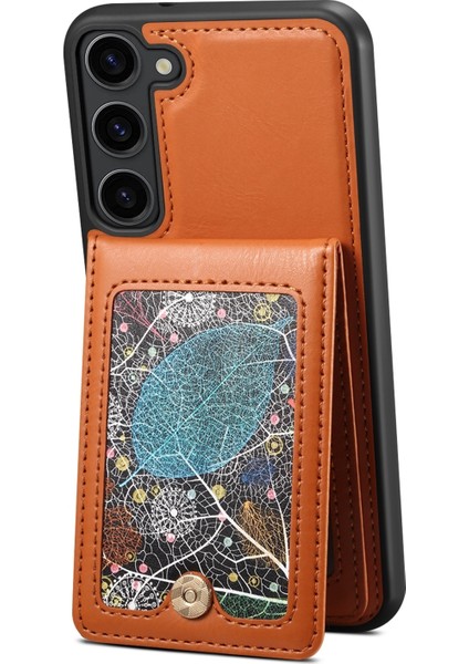 Samsung Galaxy S24 Desen Basılı Kart Tutucu Deri+Tpu Telefon Kapağı (Yurt Dışından) fırsatları