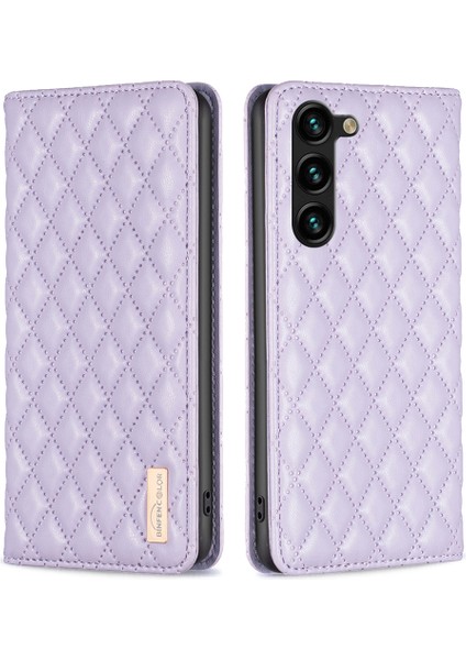 Samsung Galaxy S24+ Pu Deri Eşkenli Telefon Kapağı (Yurt Dışından)