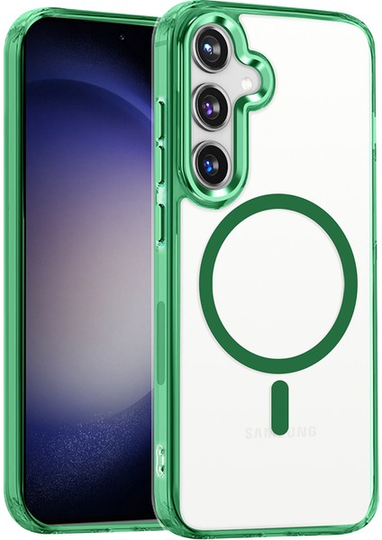 Samsung Galaxy S24 Anti-Cratch Pc + Tpu Magsafe ile Uyumlu Temiz Telefon Kapağı (Yurt Dışından)