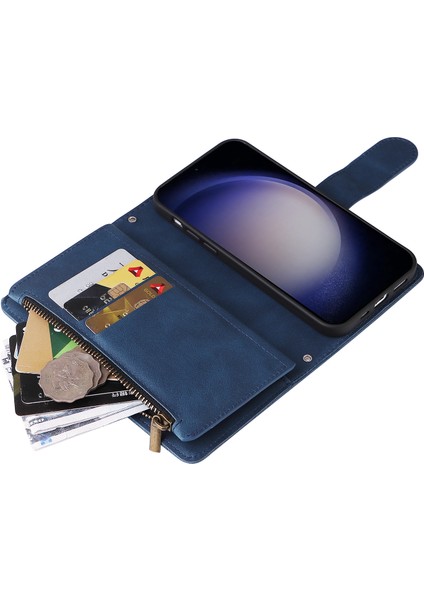 Samsung Galaxy S24 Pu Deri Fermuar Kart Yuvaları Telefon Kapağı (Yurt Dışından) fırsatları