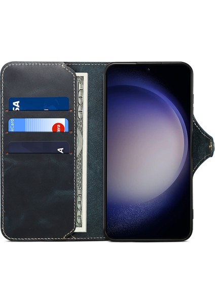 Samsung Galaxy S24 Tepeli Inek Deri+Tpu Telefon Cüzdan Kapağı (Yurt Dışından) modelleri