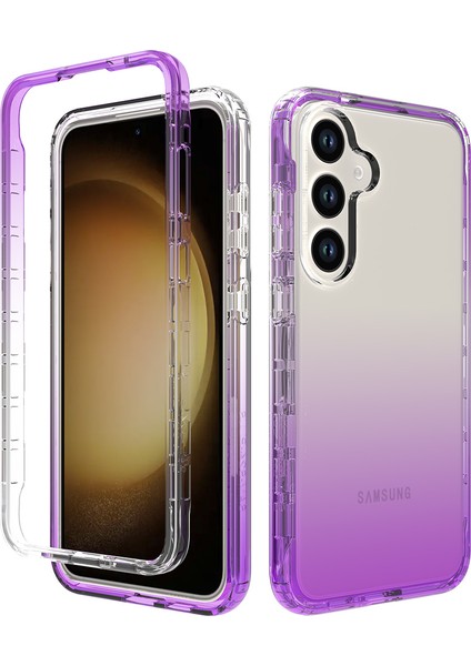 Samsung Galaxy S24 Şok Geçirmez Pc+Tpu Clear Gradient Arka Kapak (Yurt Dışından)