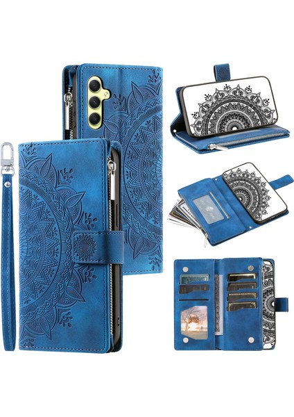 Samsung Galaxy S24 Tpu + Pu Deri Telefon Kapağı Cüzdan Baskılı Kabuk Kayış (Yurt Dışından)