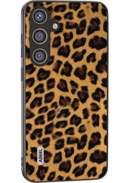 Samsung Galaxy S24 Deri Kaplamalı Pc+Tpu Leopar Desen Telefon Kapağı (Yurt Dışından)