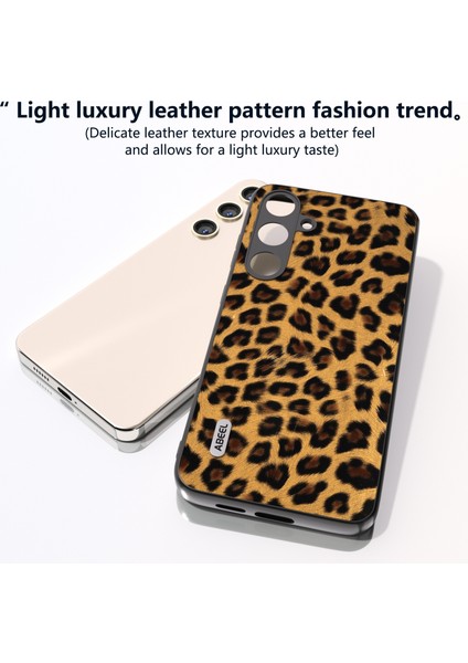 Samsung Galaxy S24 Deri Kaplamalı Pc+Tpu Leopar Desen Telefon Kapağı (Yurt Dışından) modelleri