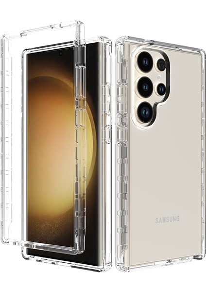 Samsung Galaxy S24 Ultra Damla Dayanıklı Pc+Tpu Clear Gradent Telefon Koruyucu Kabuk (Yurt Dışından)