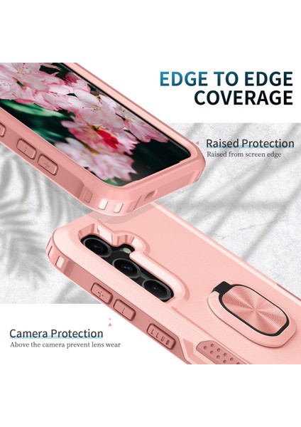 Samsung Galaxy S24+ Çizgiye Dönüş Pc+ Silikon Dönebilir Yüzük Kickstand Telefon Koruyucu (Yurt Dışından) modelleri