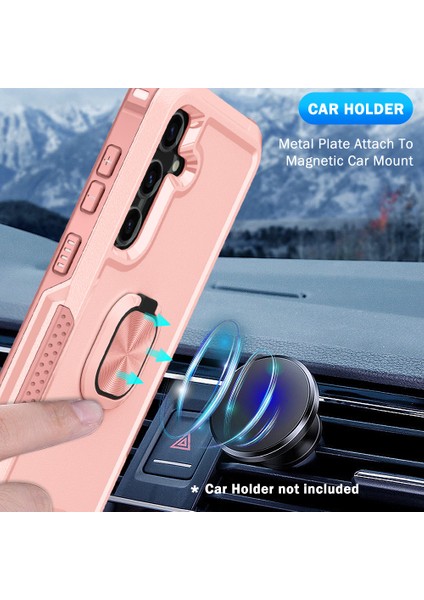 Samsung Galaxy S24+ Çizgiye Dönüş Pc+ Silikon Dönebilir Yüzük Kickstand Telefon Koruyucu (Yurt Dışından) indirimleri