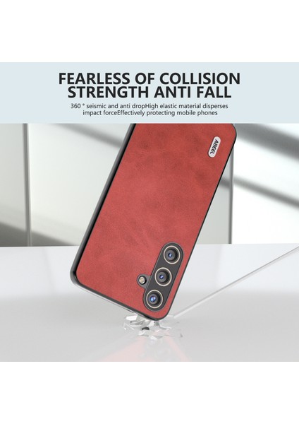 Samsung Galaxy S24+ Cowhide Doku Şok Geçirmez Koruyucu Telefon Kapağı (Yurt Dışından)