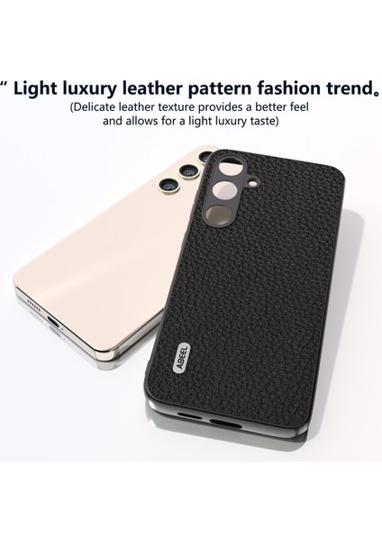 Samsung Galaxy S24+ Cowhide Deri+Pc+Tpu Telefon Kılıfı Litchi Doku Kapağı (Yurt Dışından)