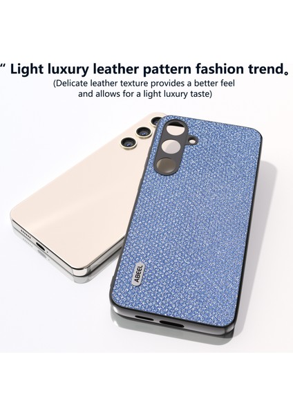 Samsung Galaxy S24+ Koruyucu Telefon Kapağı Rhinestone Doku Deri Geri Kılıf (Yurt Dışından)