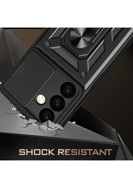 Samsung Galaxy S24+ Pc+ Tpu Kickstand Slayt Lens Kapağı Cep Telefonu Kapağı (Yurt Dışından) modelleri