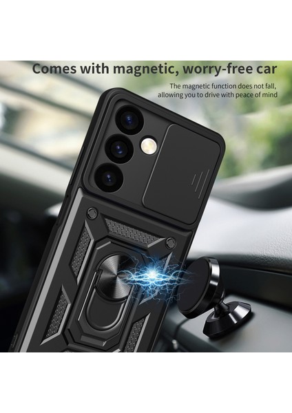 Samsung Galaxy S24+ Pc+ Tpu Kickstand Slayt Lens Kapağı Cep Telefonu Kapağı (Yurt Dışından) fırsatları