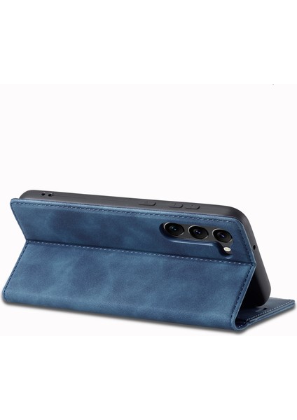 Samsung Galaxy S24+ Mikrofiber Deri Kılıf Cüzdan Telefon Kapağı Görüntüleme Standı (Yurt Dışından)