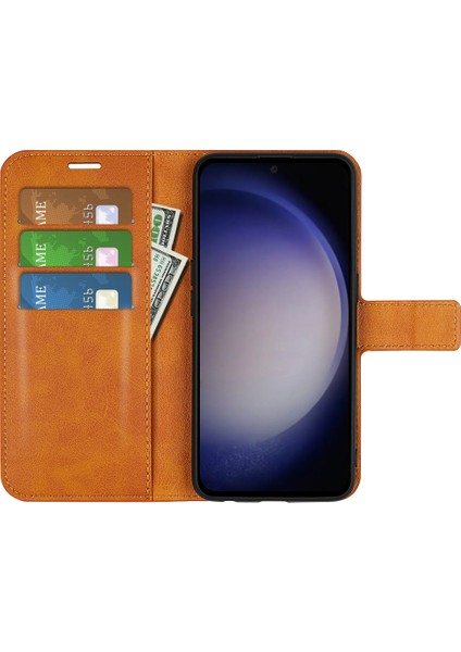 Samsung Galaxy S24+ Pu Deri Flip Stant Cüzdan Telefon Kapağı (Yurt Dışından)