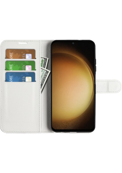Samsung Galaxy S24+ Cüzdan Stand Litchi Doku Telefon Kapağı (Yurt Dışından)