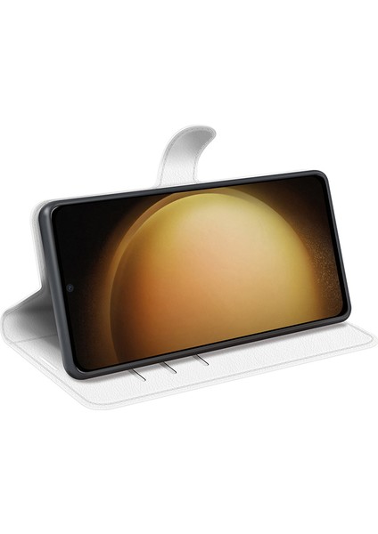 Samsung Galaxy S24+ Cüzdan Stand Litchi Doku Telefon Kapağı (Yurt Dışından)