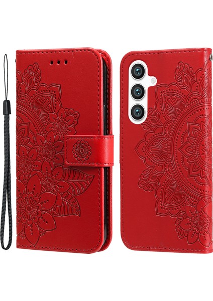 Samsung Galaxy S24+ Stand Cüzdanı Baskılı Pu Deri Cep Telefon Kabuğu Kapağı (Yurt Dışından)