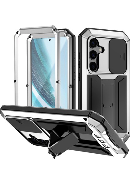 Samsung Galaxy S24+ Pc+Silikon+Metal Kickstand Cover (Yurt Dışından)