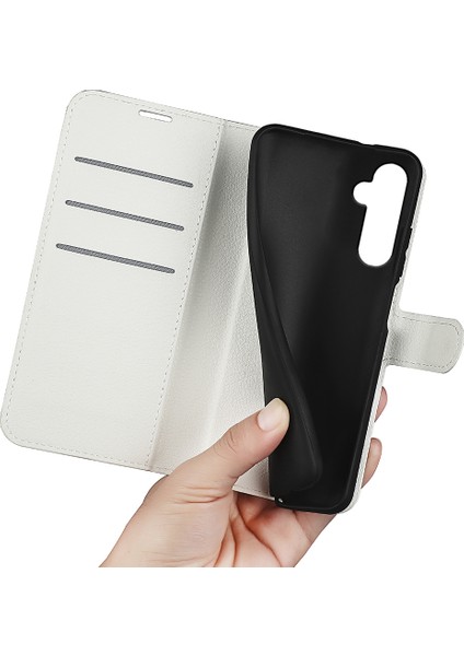 Samsung Galaxy S24+ Cüzdan Stand Litchi Doku Telefon Kapağı (Yurt Dışından)