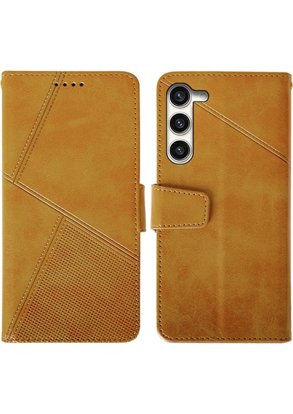 Samsung Galaxy S24+ Buzağı Doku Deri Kılıf Cüzdan Telefon Kapağı (Yurt Dışından)