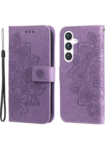 Samsung Galaxy S24+ Stand Cüzdanı Baskılı Pu Deri Cep Telefon Kabuğu Kapağı (Yurt Dışından)