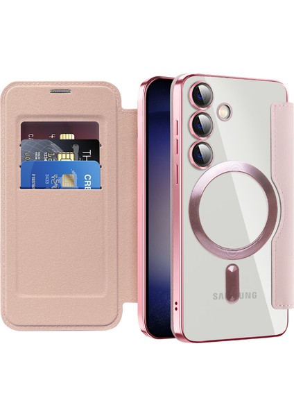 Samsung Galaxy S24+ Kart Tutucu Şok Geçirmez Telefon Kapağı Magsafe ile Uyumlu (Yurt Dışından) modelleri