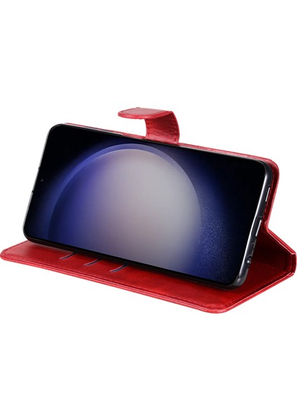 Samsung Galaxy S24+ Pu Deri Fermuar Stand Folio Telefon Kapağı (Yurt Dışından)