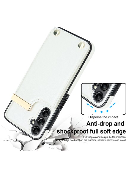 Samsung Galaxy S24+ Metal Dekor Tpu+ Pu Deri Kart Tutucu Anti-Drop Cep Telefon Kılıfı (Yurt Dışından) fırsatları
