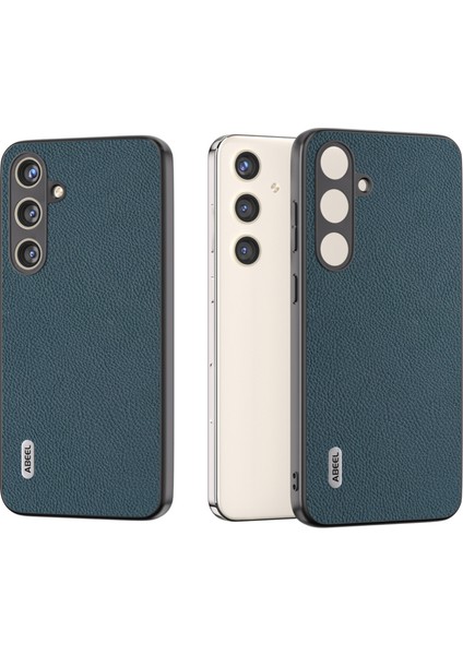 Samsung Galaxy S24+ Litchi Doku Cowhide Deri Arka Kapak (Yurt Dışından)