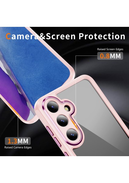 Samsung Galaxy S24+ Tpu+ Akrilik Kılıf Metal Lens Çerçevesi Ultra Şeffaf (Yurt Dışından) indirimleri