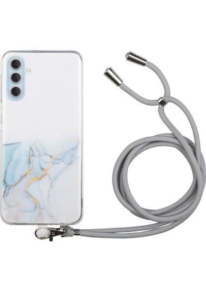 Samsung Galaxy S24+ Mermer Desen Kabartma Telefon Kapağını Kirkarla (Yurt Dışından)