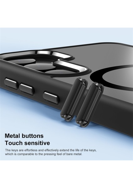 Samsung Galaxy S24+ Magsafe Metal Lens Çerçevesi Kapağı ile Uyumlu (Yurt Dışından)