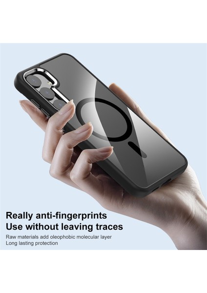 Samsung Galaxy S24+ Magsafe Metal Lens Çerçevesi Kapağı ile Uyumlu (Yurt Dışından)