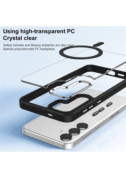Samsung Galaxy S24+ Magsafe Metal Lens Çerçevesi Kapağı ile Uyumlu (Yurt Dışından)